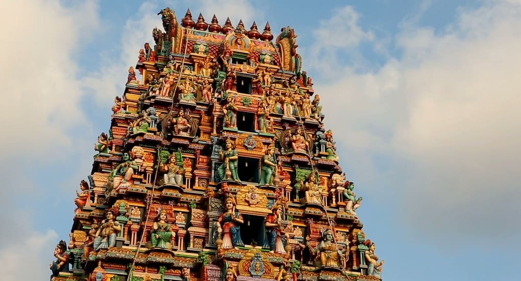 Close up view Sri Pathrakali Amman Kovil